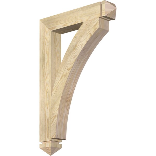 Ekena Millwork Thorton Arts & Crafts Rough Sawn Bracket, Douglas Fir, 4"W x 24"D x 36"H BKT04X24X36THR03RDF - main